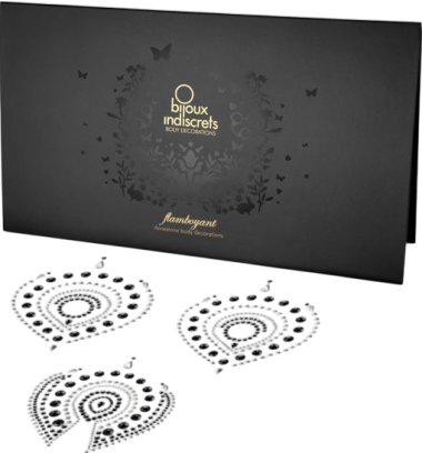 Καλύμματα θηλών από στρας σε μαύρο χρώμα