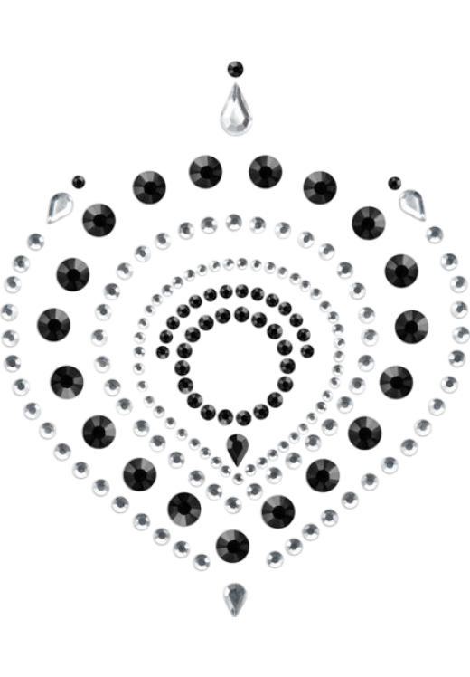 Καλύμματα θηλών από στρας σε μαύρο χρώμα