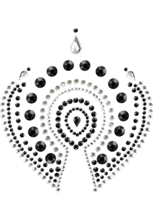 Καλύμματα θηλών από στρας σε μαύρο χρώμα