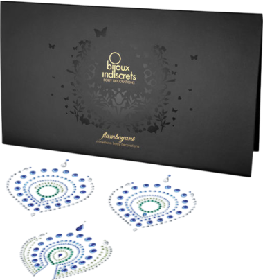 Καλύμματα θηλών από στρας σε μπλέ χρώμα