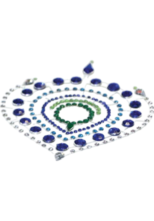 Καλύμματα θηλών από στρας σε μπλέ χρώμα