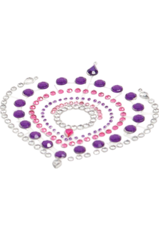 Καλύμματα θηλών από στρας σε ροζ χρώμα