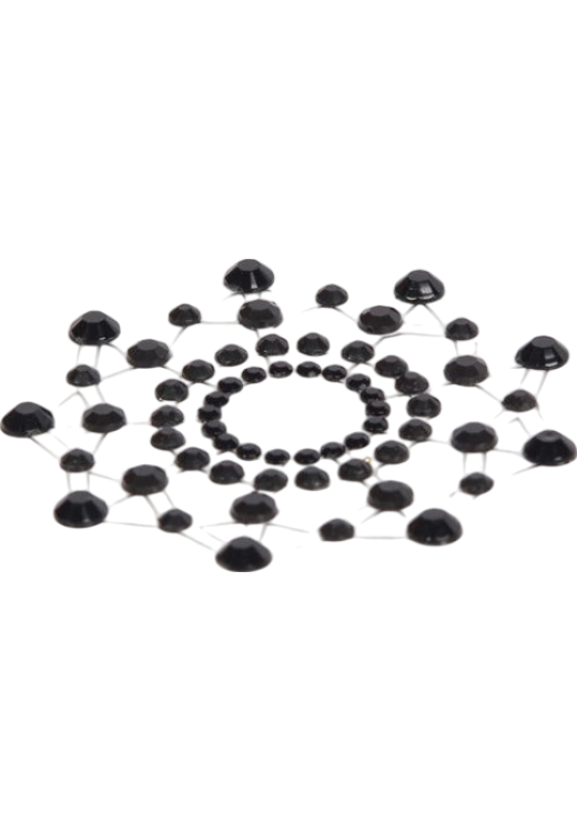 Καλύμματα θηλών από στρας σε μαύρο χρώμα