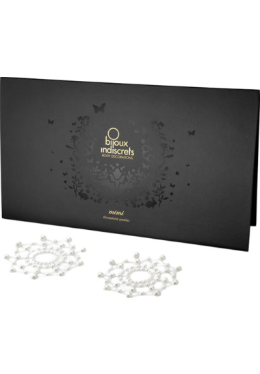 Bijoux Indiscrets Mimi Pearl Καλύμματα θηλών από στρας σε λευκό χρώμα
