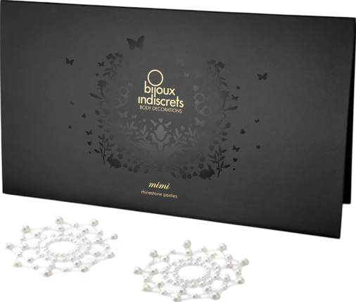 Καλύμματα θηλών από στρας σε λευκό χρώμα