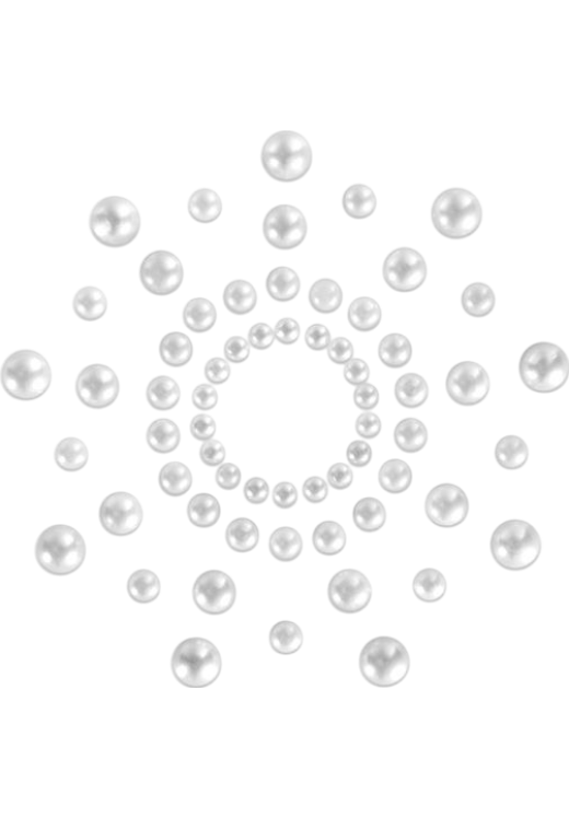 Καλύμματα θηλών από στρας σε λευκό χρώμα