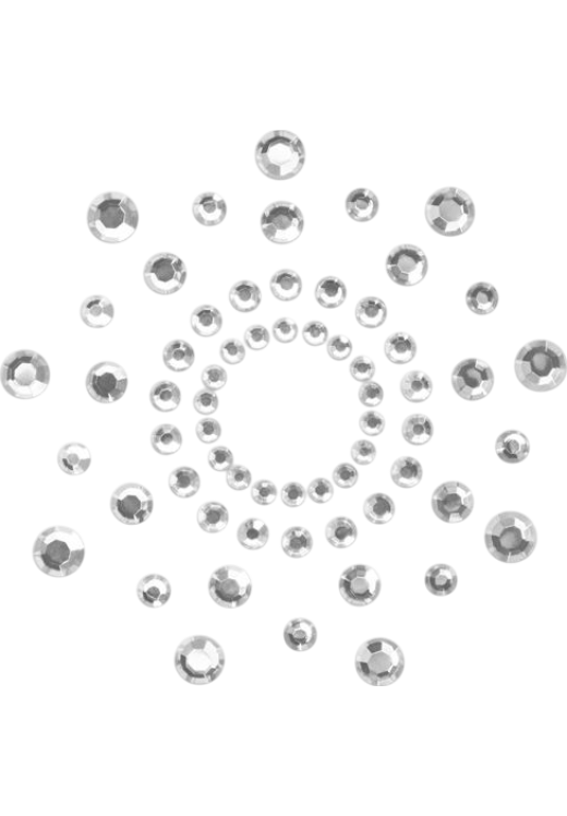 Καλύμματα θηλών από στρας σε ασημί χρώμα