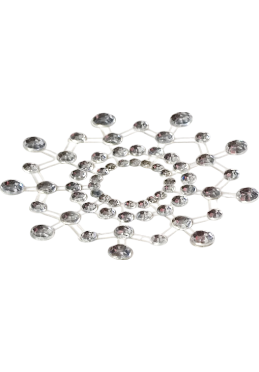 Καλύμματα θηλών από στρας σε ασημί χρώμα