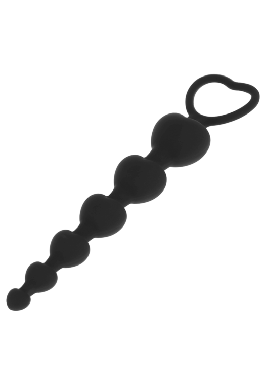 Πρωκτικές μπίλιες από σιλικόνη σε μαύρο χρώμα, μήκους 16,2 εκ. και μέγιστης διαμέτρου 3,2 εκ.