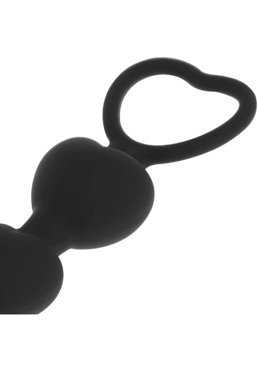 Πρωκτικές μπίλιες από σιλικόνη σε μαύρο χρώμα, μήκους 16,2 εκ. και μέγιστης διαμέτρου 3,2 εκ.