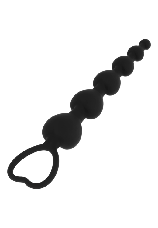 Πρωκτικές μπίλιες από σιλικόνη σε μαύρο χρώμα, μήκους 16,2 εκ. και μέγιστης διαμέτρου 3,2 εκ.