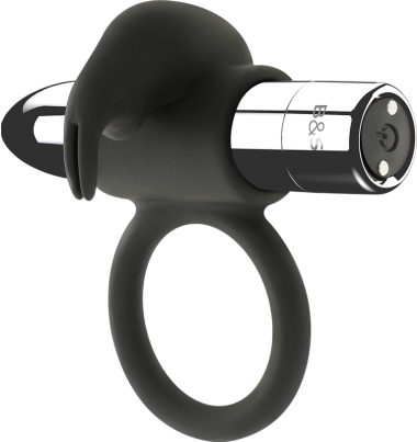 Δονούμενο δαχτυλίδι από σιλικόνη σε μαύρο χρώμα