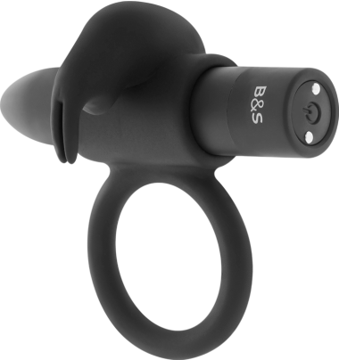 Δονούμενο δαχτυλίδι από σιλικόνη σε μαύρο χρώμα