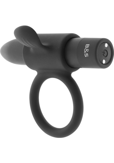 &- Cameron Rechargeable Ring Δονούμενο δαχτυλίδι από σιλικόνη σε μαύρο χρώμα