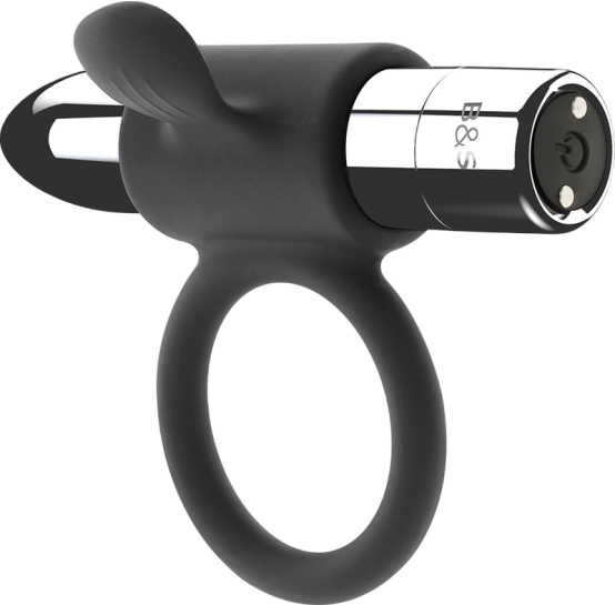 Δονούμενο δαχτυλίδι από σιλικόνη σε μαύρο χρώμα