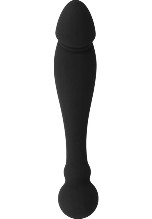 Κλασσικό dildo από σιλικόνη σε μαύρο χρώμα, μήκους 18 εκ. και μέγιστης διαμέτρου 3,5 εκ.