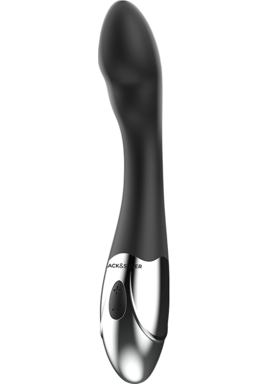 Δονητής σημείου g από σιλικόνη σε μαύρο χρώμα, μήκους 20 εκ. και μέγιστης διαμέτρου 3,2 εκ.