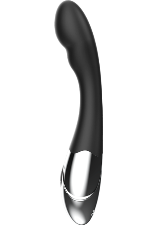 Δονητής σημείου g από σιλικόνη σε μαύρο χρώμα, μήκους 20 εκ. και μέγιστης διαμέτρου 3,2 εκ.