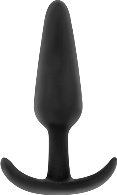 Πρωκτική σφήνα από σιλικόνη σε μαύρο χρώμα, μήκους 8,2 εκ. και μέγιστης διαμέτρου 2,3 εκ.