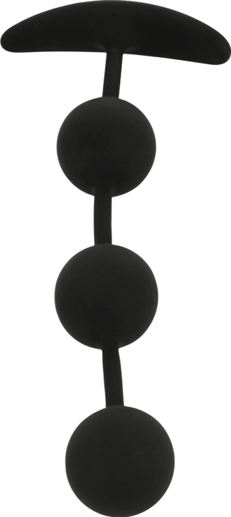 Πρωκτικές μπίλιες από σιλικόνη σε μαύρο χρώμα, μήκους 14 εκ. και μέγιστης διαμέτρου 2,5 εκ.