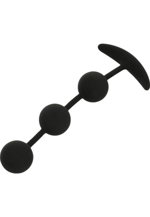 Πρωκτικές μπίλιες από σιλικόνη σε μαύρο χρώμα, μήκους 14 εκ. και μέγιστης διαμέτρου 2,5 εκ.