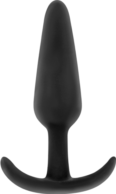 Πρωκτική σφήνα από σιλικόνη σε μαύρο χρώμα, μήκους 9,8 εκ. και μέγιστης διαμέτρου 2,6 εκ.