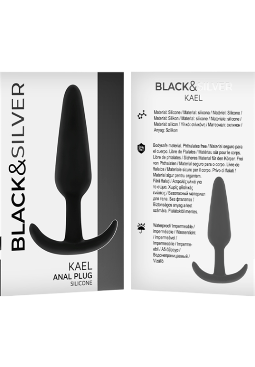 Πρωκτική σφήνα από σιλικόνη σε μαύρο χρώμα, μήκους 9,8 εκ. και μέγιστης διαμέτρου 2,6 εκ.