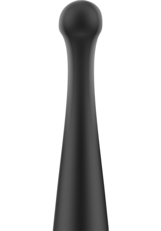 Layon δονητής από σιλικόνη σε μαύρο χρώμα, μήκους 19 εκ.
