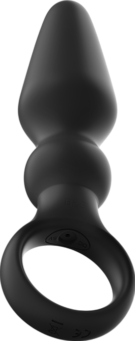 Δονούμενη σφήνα από σιλικόνη σε μαύρο χρώμα, μήκους 9,6 εκ. και μέγιστης διαμέτρου 3 εκ.