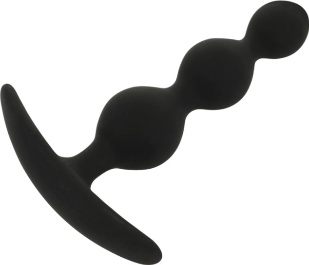 Πρωκτική σφήνα από σιλικόνη σε μαύρο χρώμα, μήκους 10,5 εκ. και μέγιστης διαμέτρου 2,5 εκ.