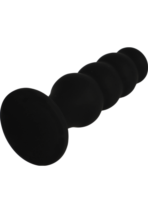Πρωκτική σφήνα από σιλικόνη σε μαύρο χρώμα, μήκους 12,5 εκ. και μέγιστης διαμέτρου 3,5 εκ.