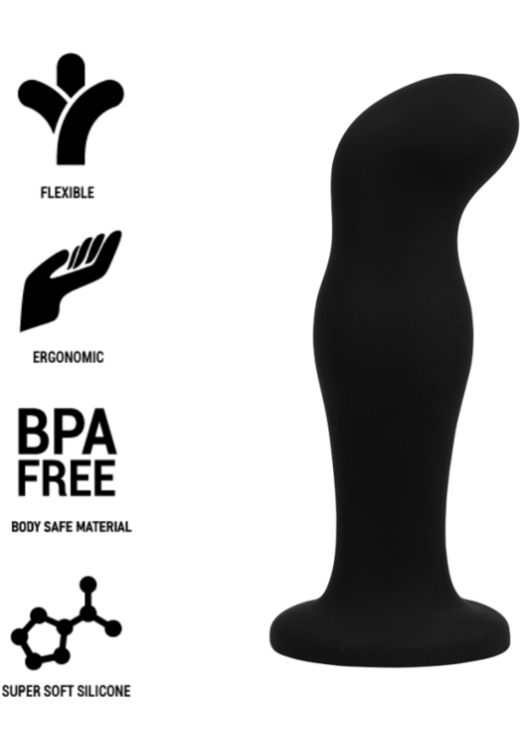 Πρωκτική σφήνα από σιλικόνη σε μαύρο χρώμα, μήκους 12 εκ. και μέγιστης διαμέτρου 3,5 εκ.