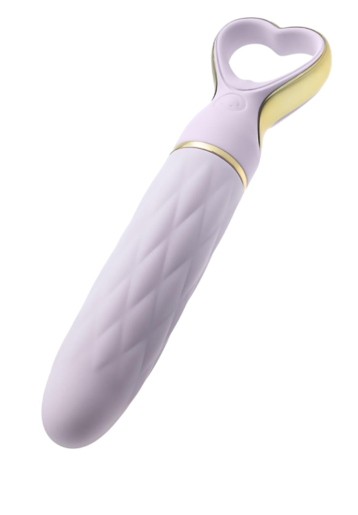 Κλασσικός δονητής από σιλικόνη σε μοβ χρώμα, μήκους 14 εκ. και μέγιστης διαμέτρου 2,3 εκ.