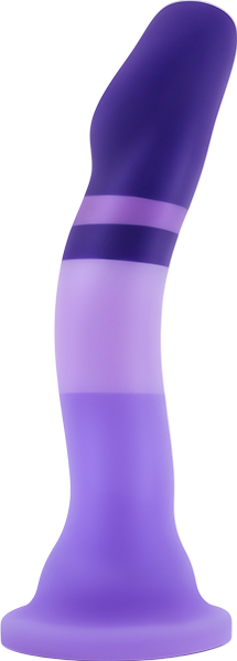 Κλασσικό dildo από σιλικόνη σε μοβ χρώμα, μήκους 19 εκ. και μέγιστης διαμέτρου 3,8 εκ.