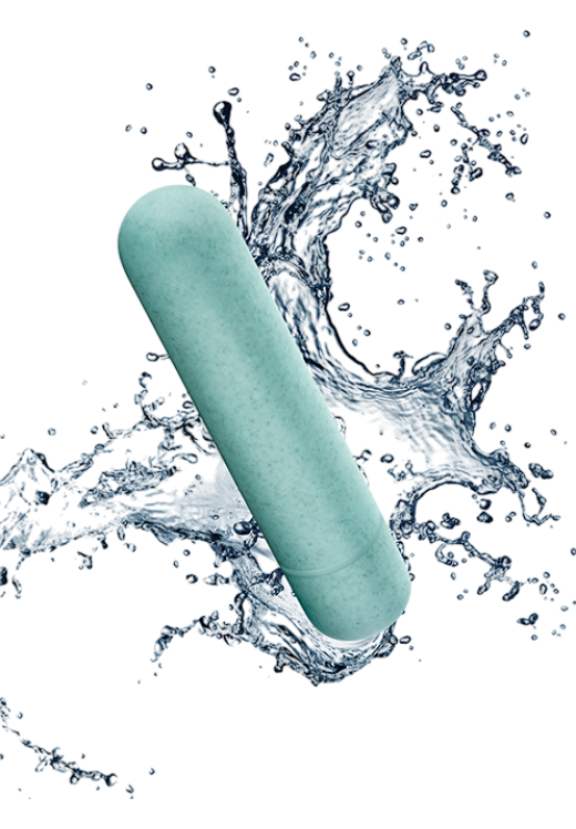 Μίνι δονητής από biofeel σε πράσινο χρώμα, μήκους 8,8 εκ. και μέγιστης διαμέτρου 1,9 εκ.