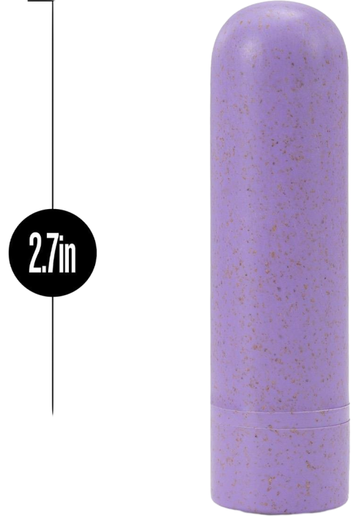 Μίνι δονητής από pla σε μοβ χρώμα, μήκους 6,9 εκ. και μέγιστης διαμέτρου 1,7 εκ.