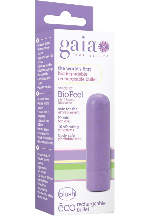 Μίνι δονητής από pla σε μοβ χρώμα, μήκους 6,9 εκ. και μέγιστης διαμέτρου 1,7 εκ.