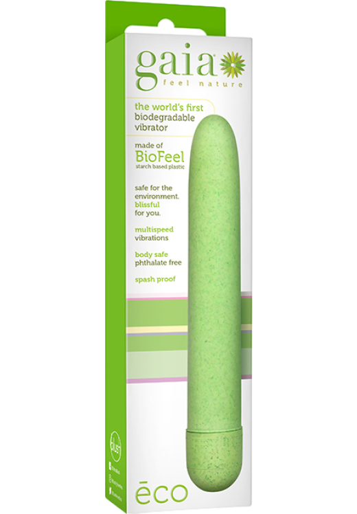 Κλασσικός δονητής από biofeel σε πράσινο χρώμα, μήκους 17,7 εκ. και μέγιστης διαμέτρου 2.5 εκ.