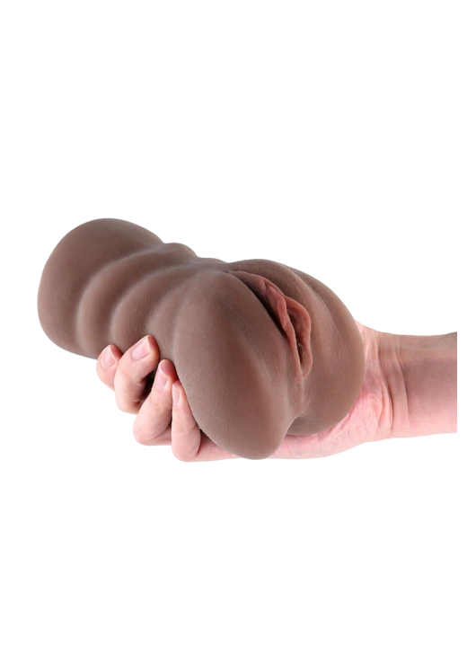 Αυνανιστήρι κόλπου από tpe σε καφέ χρώμα, μήκους 16,5 εκ. και μέγιστης διαμέτρου 9,5 εκ.