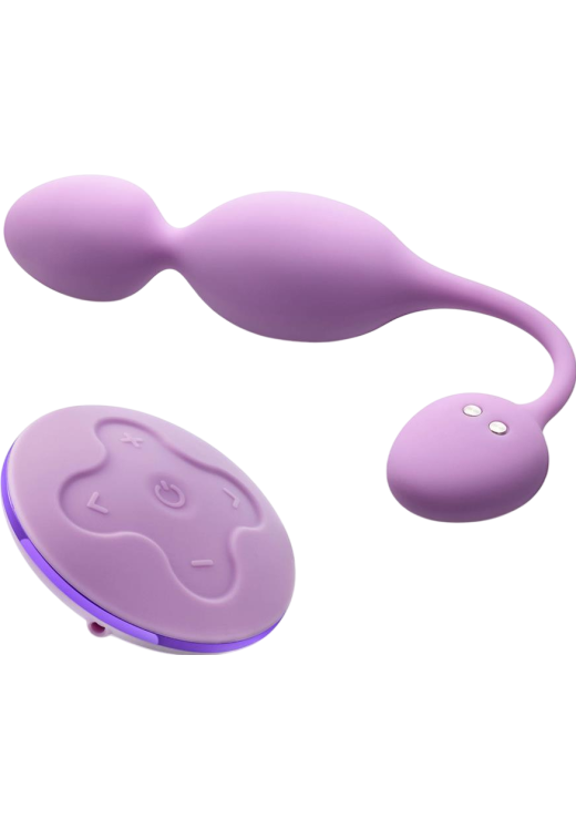 Kegel μπάλες από σιλικόνη σε μοβ χρώμα, μήκους 22,9 εκ. και μέγιστης διαμέτρου 3,8 εκ. με τηλεχειριζόμενο χειρισμό