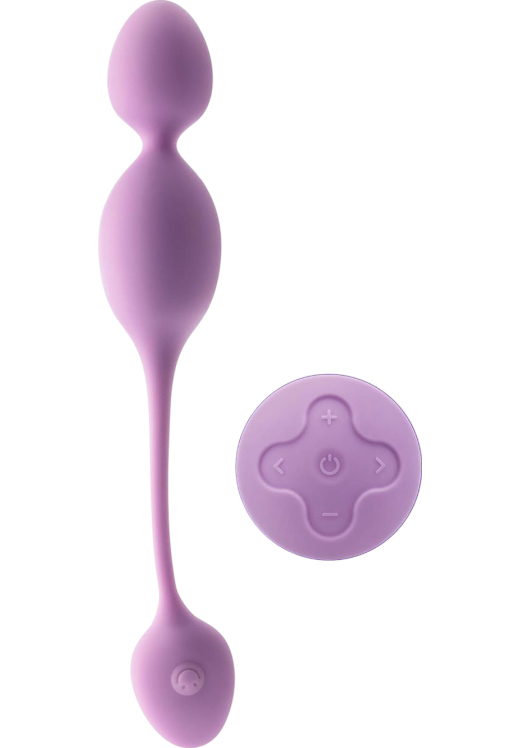 Kegel μπάλες από σιλικόνη σε μοβ χρώμα, μήκους 22,9 εκ. και μέγιστης διαμέτρου 3,8 εκ. με τηλεχειριζόμενο χειρισμό