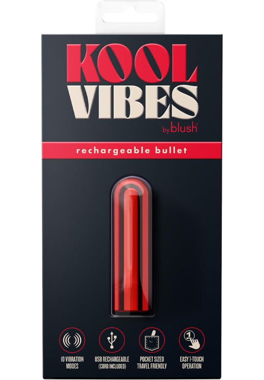 Μίνι δονητής από abs σε κόκκινο χρώμα, μήκους 6,3 εκ. και μέγιστης διαμέτρου 1,8 εκ.