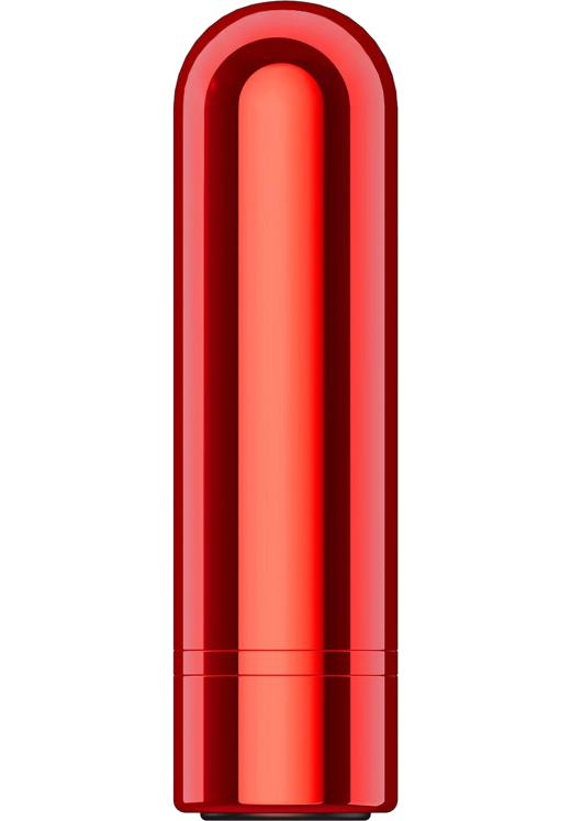 Μίνι δονητής από abs σε κόκκινο χρώμα, μήκους 6,3 εκ. και μέγιστης διαμέτρου 1,8 εκ.