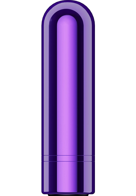 Μίνι δονητής από λείο και σκληρό σε μοβ χρώμα, μήκους 6,5 εκ. και μέγιστης διαμέτρου 1,8 εκ.