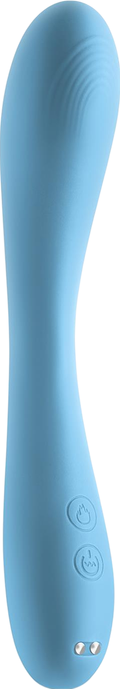 Κλασσικός δονητής από σιλικόνη σε μπλέ χρώμα, μήκους 20,1 εκ. και μέγιστης διαμέτρου 3,5 εκ.