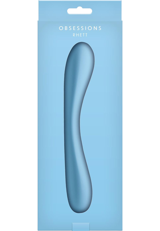 Κλασσικός δονητής από σιλικόνη σε μπλέ χρώμα, μήκους 20,1 εκ. και μέγιστης διαμέτρου 3,5 εκ.