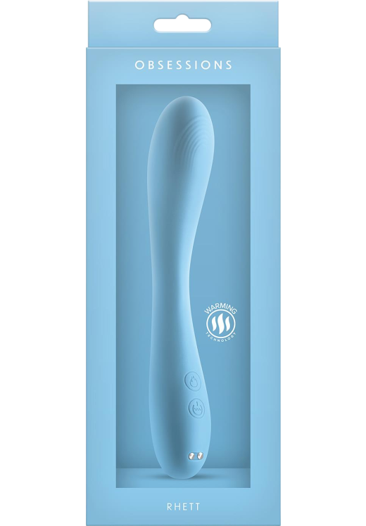 Κλασσικός δονητής από σιλικόνη σε μπλέ χρώμα, μήκους 20,1 εκ. και μέγιστης διαμέτρου 3,5 εκ.