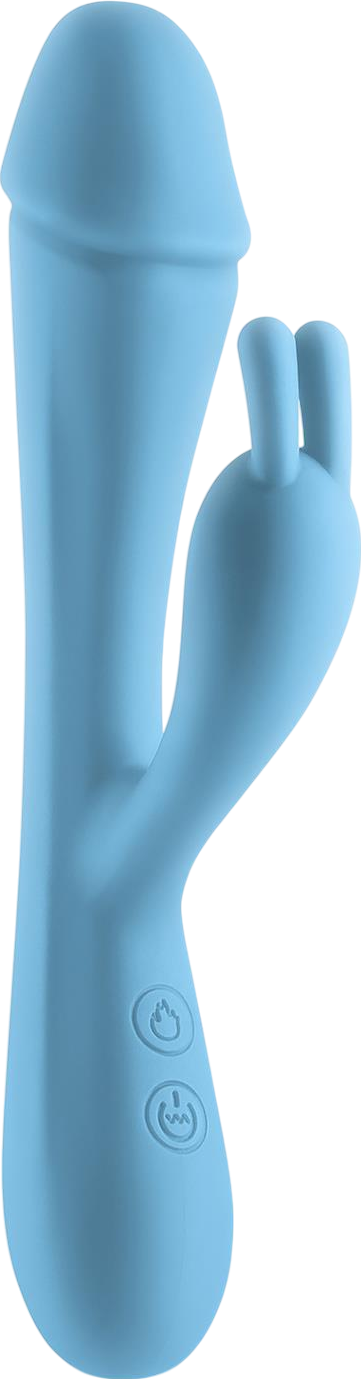 Rabbit δονητής από σιλικόνη σε μπλέ χρώμα, μήκους 20 εκ. και μέγιστης διαμέτρου 3,5 εκ.