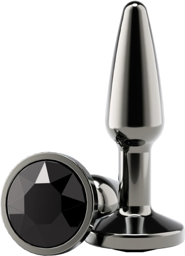 Σφήνα με κόσμημα από αλουμίνιο σε μαύρο χρώμα, μήκους 7,8 εκ. και μέγιστης διαμέτρου 1,9 εκ.