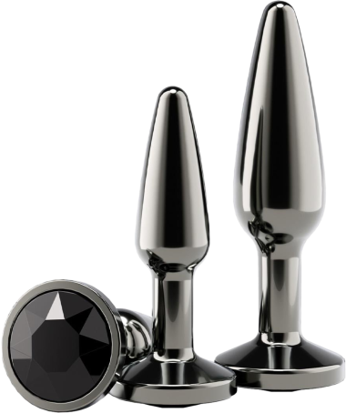 Σετ πρωκτικές σφήνες από αλουμίνιο σε μαύρο χρώμα